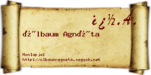 Ölbaum Agnéta névjegykártya